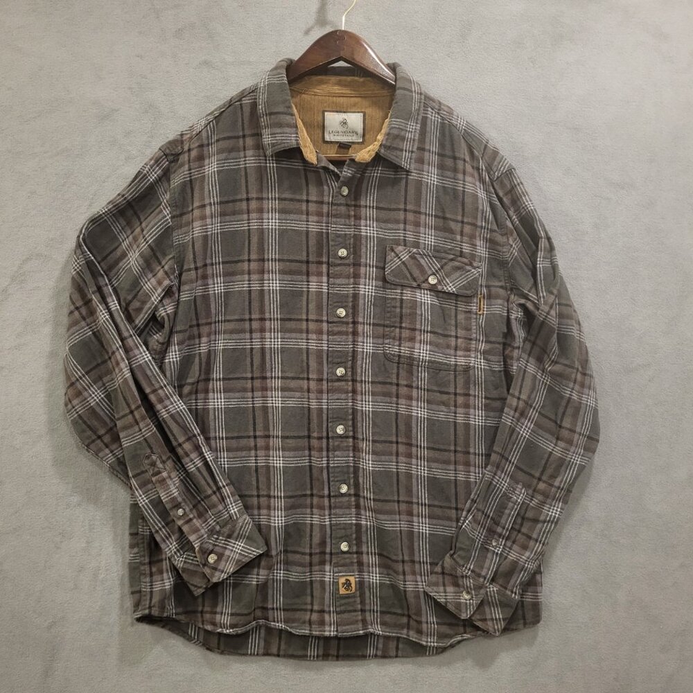 Legendary Whitetails Flannel Shirt Men XL Tall Button Up Warm Camp Hike Outdoor‎